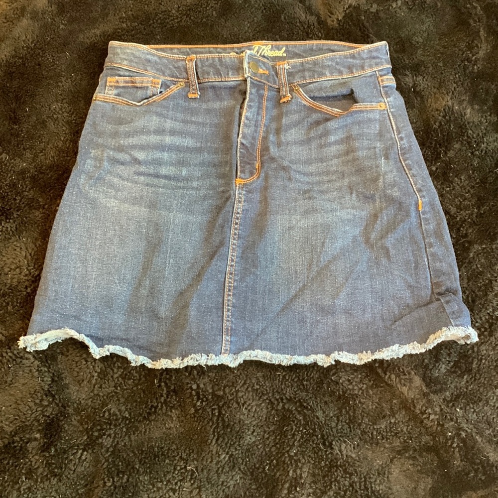Fitted Jean Skirt